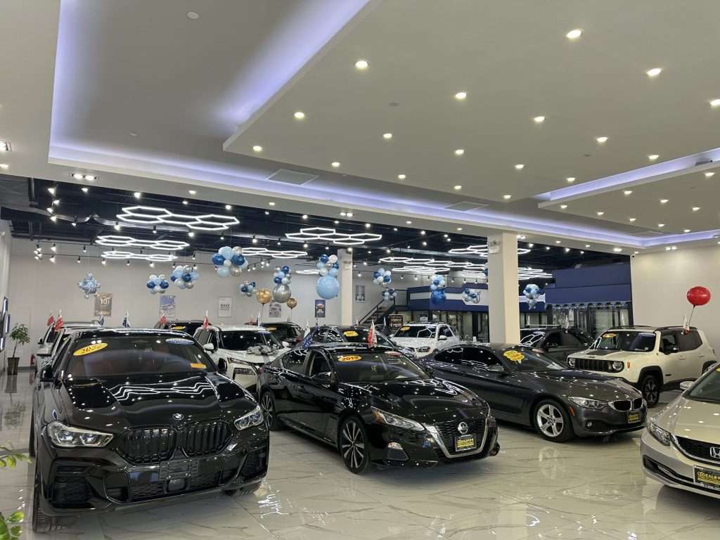 Ideal Auto Bensonhurst showroom with pre owned cars in Brooklyn.