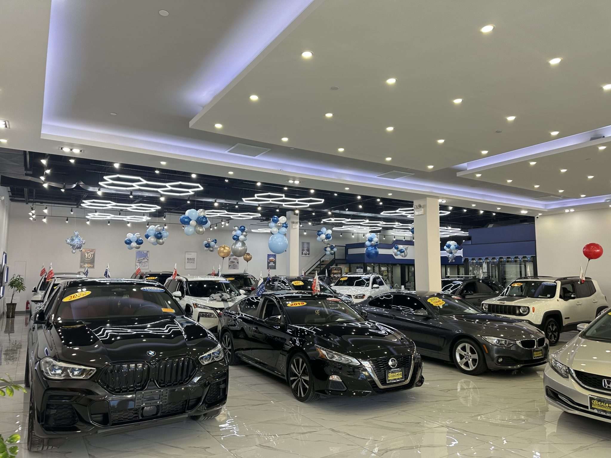 Ideal Auto Bensonhurst showroom with pre owned cars in Brooklyn.