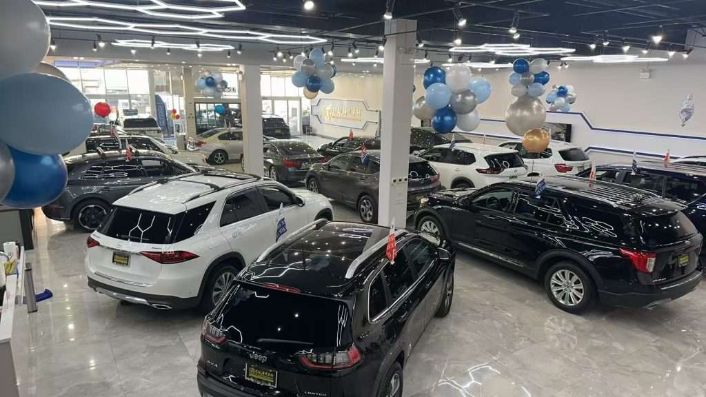 Ideal Auto Bensonhurst showroom with pre-owned cars in Brooklyn.