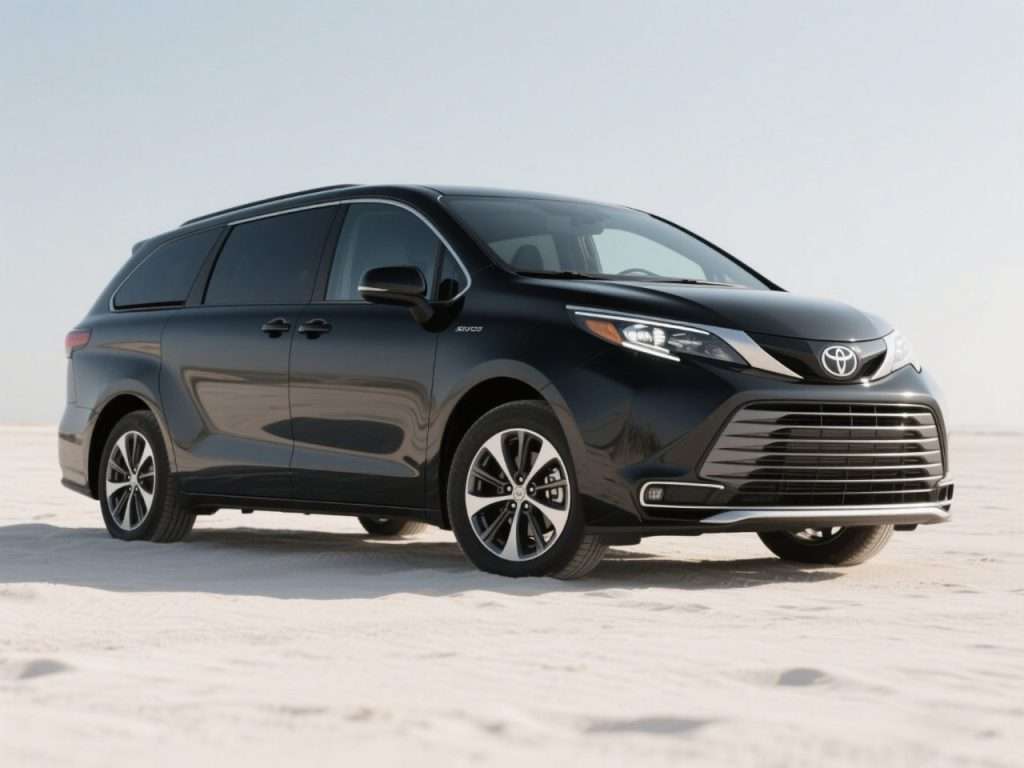 Black minivan at Ideal Auto Bensonhurst, pre owned car Brooklyn lot