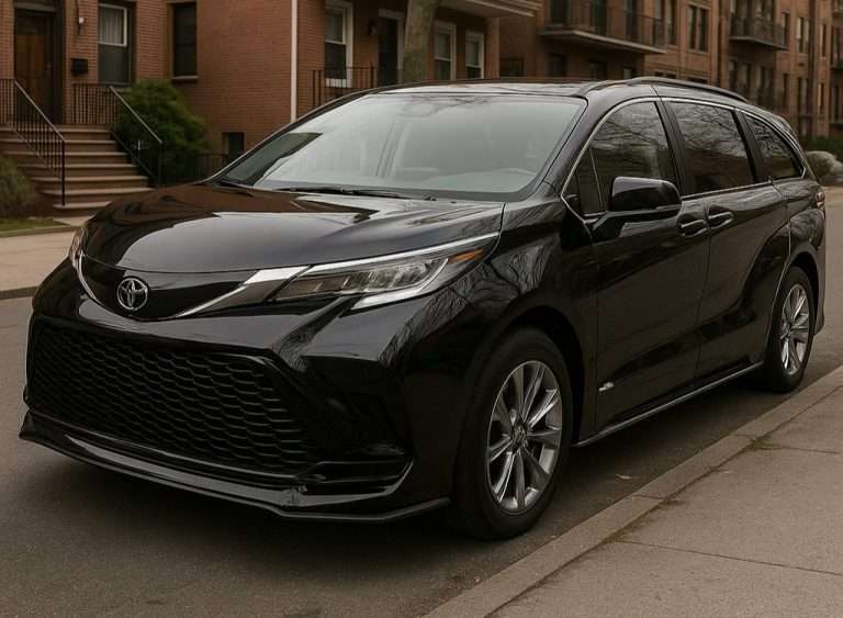 Sleek black minivan at Ideal Auto Bensonhurst, pre owned car Brooklyn