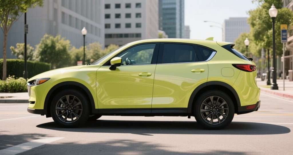 Lime green SUV for sale at Ideal Auto Bensonhurst, pre owned car Brooklyn.