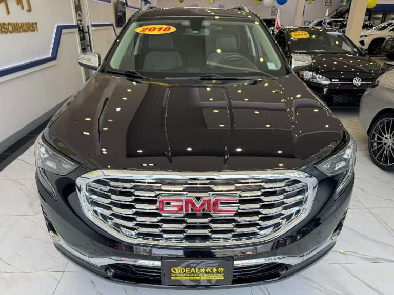 Front view of a 2018 GMC at Ideal Auto Bensonhurst, pre owned car Brooklyn