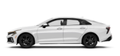Sleek white sedan at Ideal Auto Bensonhurst, pre owned car Brooklyn